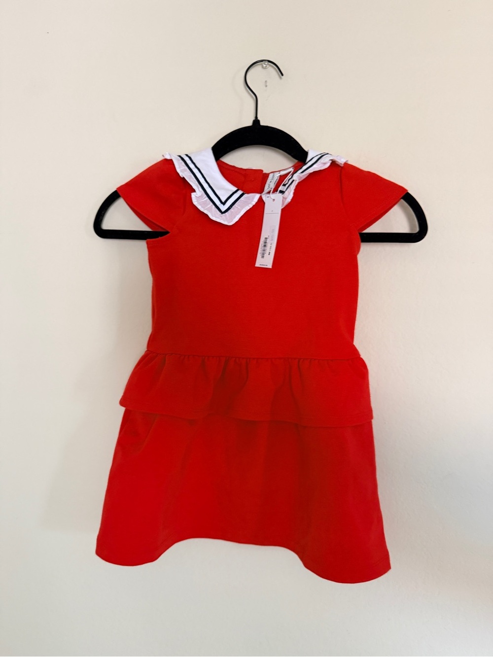 Janie and Jack Red Girls Dress with Sailor Collar NWT Size3 - Picture 7 of 8